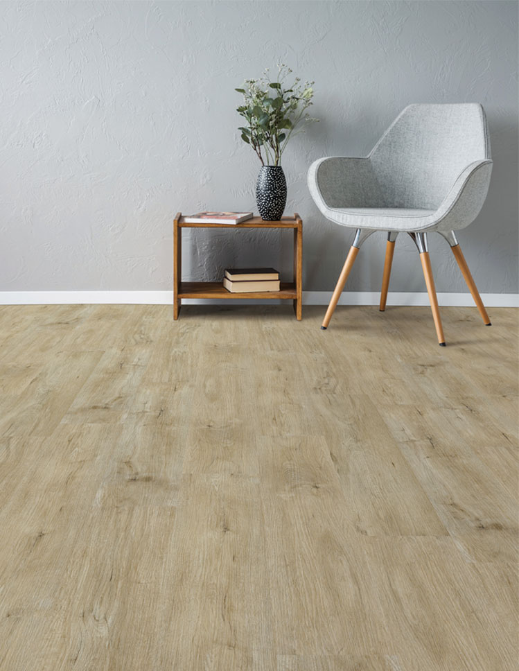 wood look tile flooring in a living room